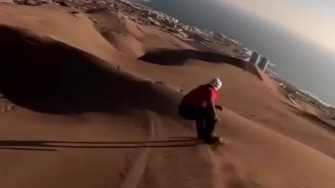 We can even sandboard in the desert! 😄