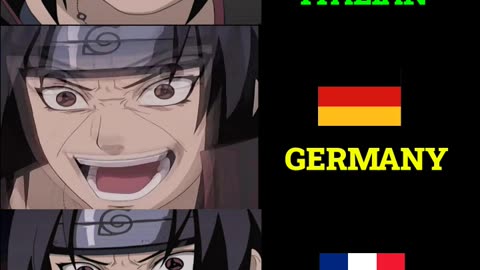 Itachi saying Sasuke in Different Languages (😅Wait for Persian😅) #shortvideo