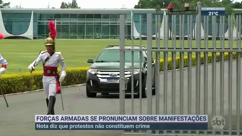 Forças Armadas condenam excessos em manifestações | SBT Brasil (11/11/22)