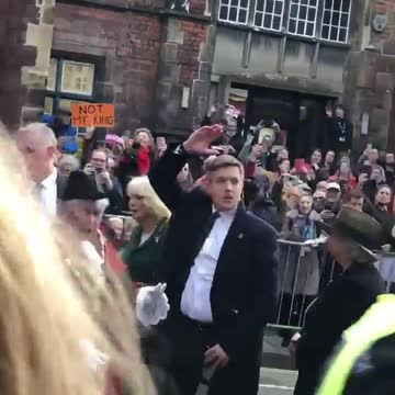 Crazed Protestor Throws Eggs At King Charles