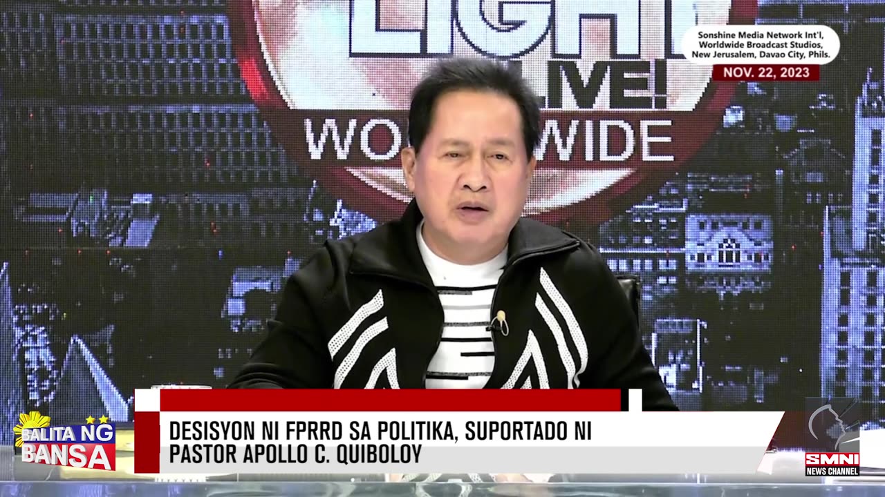 Desisyon ni FPRRD sa politika, suportado ni Pastor Apollo C. Quiboloy