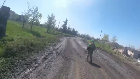Ukrainians Moving Through Bakhmut