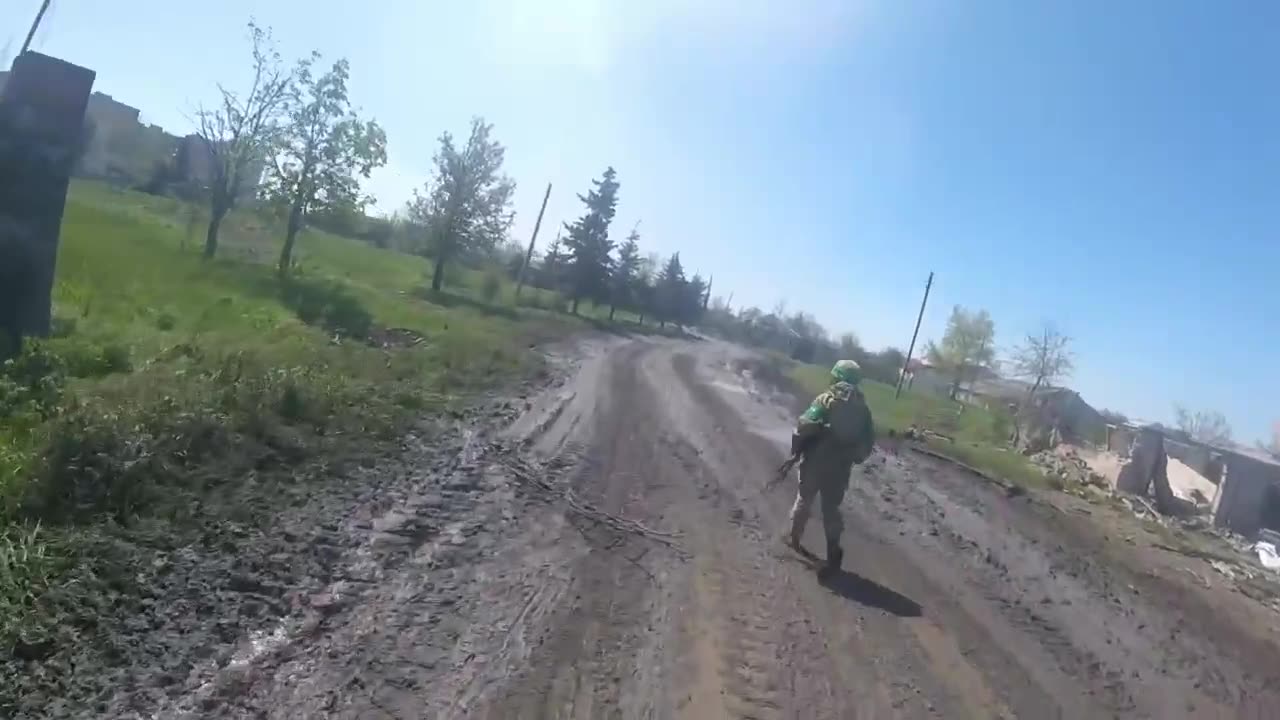 Ukrainians Moving Through Bakhmut