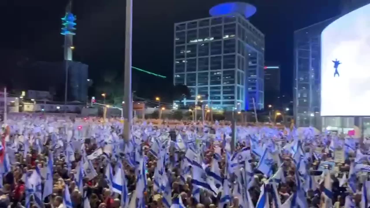 There were large anti-government protests in Israel last night