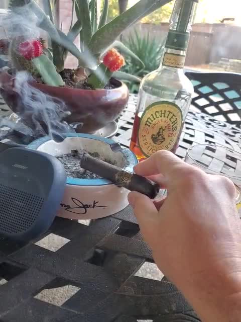 Michter's and a stick poolside