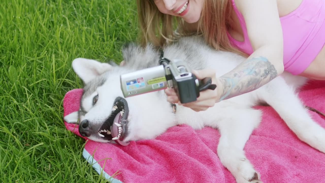 Nice doggy video with girl