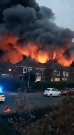 JUST IN - Hessle, UK as massive fire and explosion in plastic factory cause evacuations