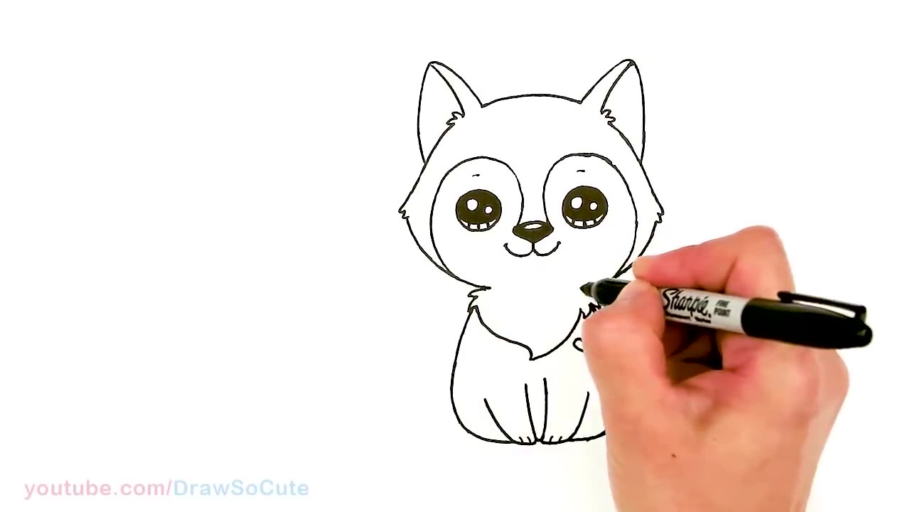 How to Draw a Husky Puppy Easy