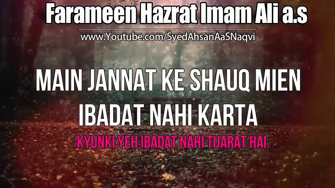 Badtareen Insaan Wo Hai Jis Ki Waja Se Koi Roye ᴴᴰ 😢 Farameen Hazrat Imam Ali a.s - Silent Message