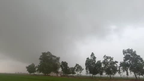 Intercept of supercell in Brawley, California with strong rotation in main convective