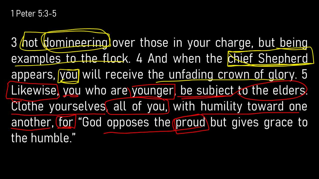 1 Peter 5:1-5 // Pastors! Be Humble and Fear the Lord