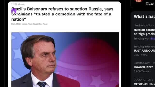 Bolsonero Refuses To Sanction Russia