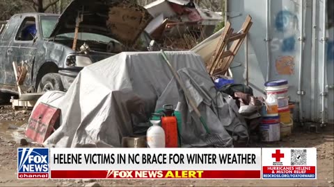 Snowing in NC: FEMA says no one is in tents, reporter is literally talking to them.