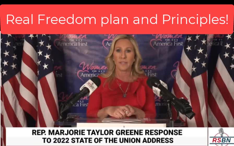 Marjorie Taylor Greene speaks - Real Republican Rebuttal to Bidens SOTU address-3-1-22