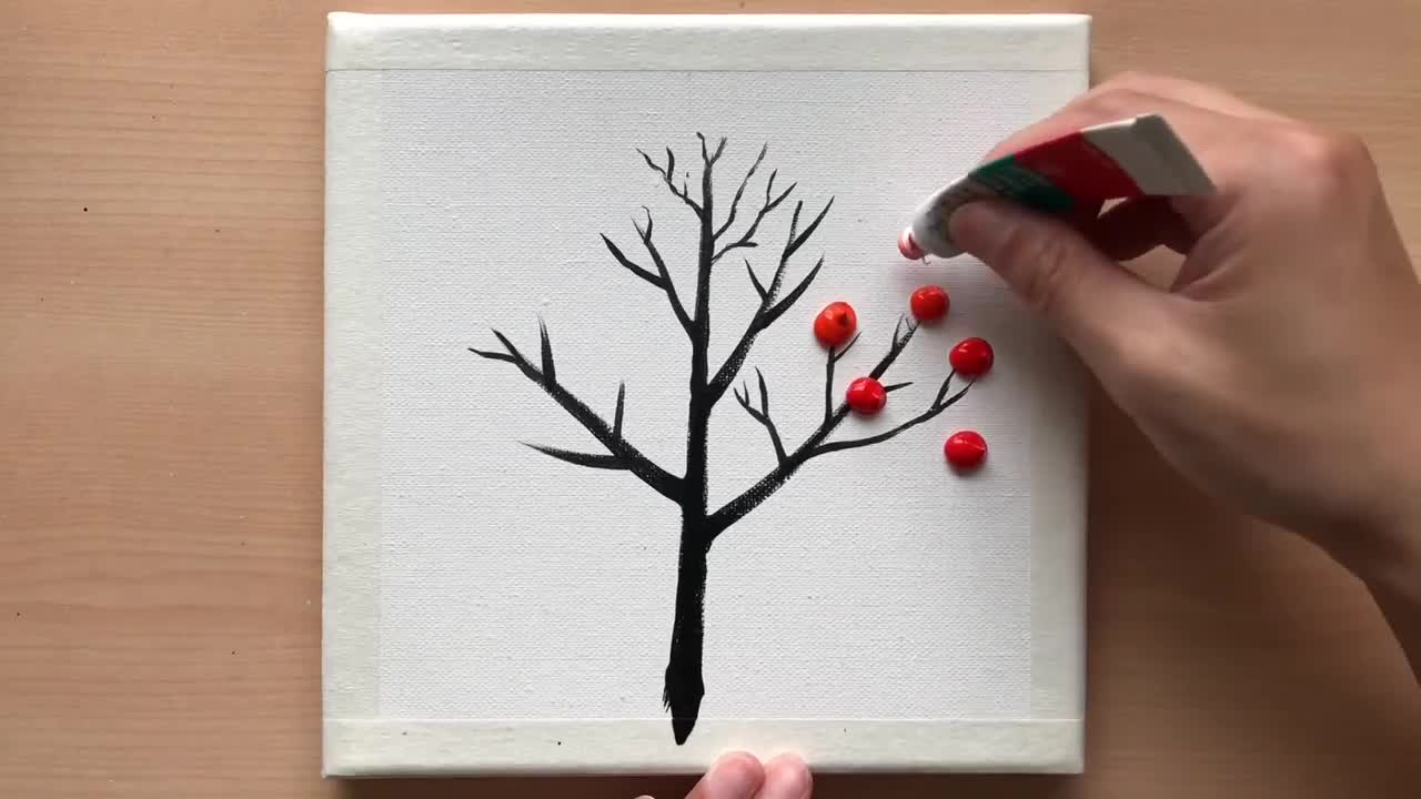 How to Paint Colorful tree | Painting for beginners acrylic easy | Acrylic Painting Challenge #44