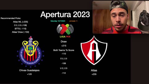 Liga MX Best Picks/Bets Chivas Guadalajara Vs Atlas 10/7/2023 Apertura J11 Saturday