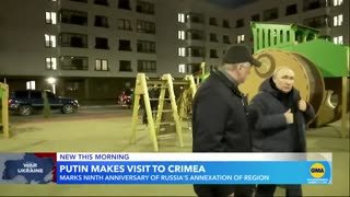 Putin visits Crimea on anniversary of annexation from Ukraine | GMA