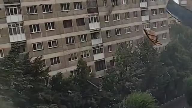 Strong Wind Destroyed the apartment
