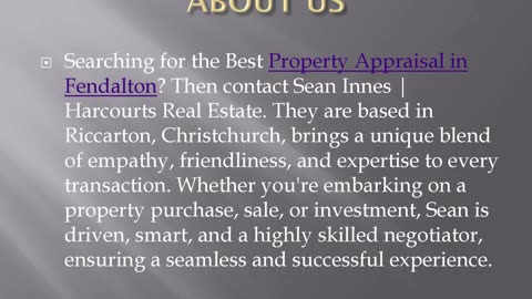 Best Property Appraisal in Fendalton