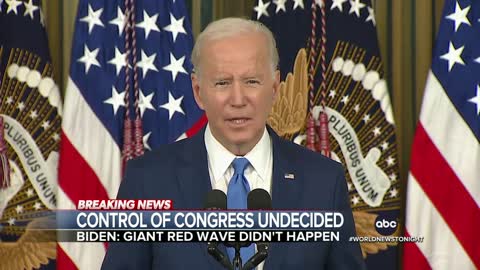 Biden says midterm results indicate a 'good day for democracy