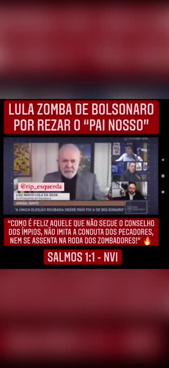 Lula zomba de Bolsonaro por rezar o “PAI NOSSO”