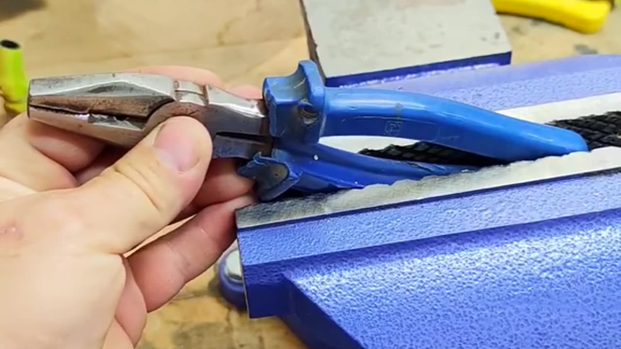 A small but useful refinement of pliers that do not have side pieces for wiring