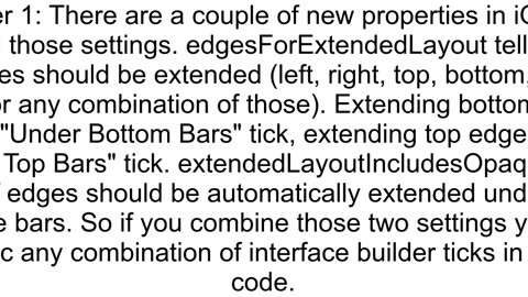 How to set UIViewController quotextend edgesquot properties