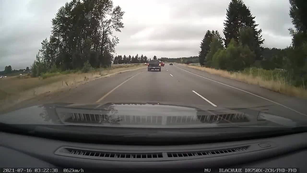 Truck Missed Exit and Almost Crashes Making It Last Second