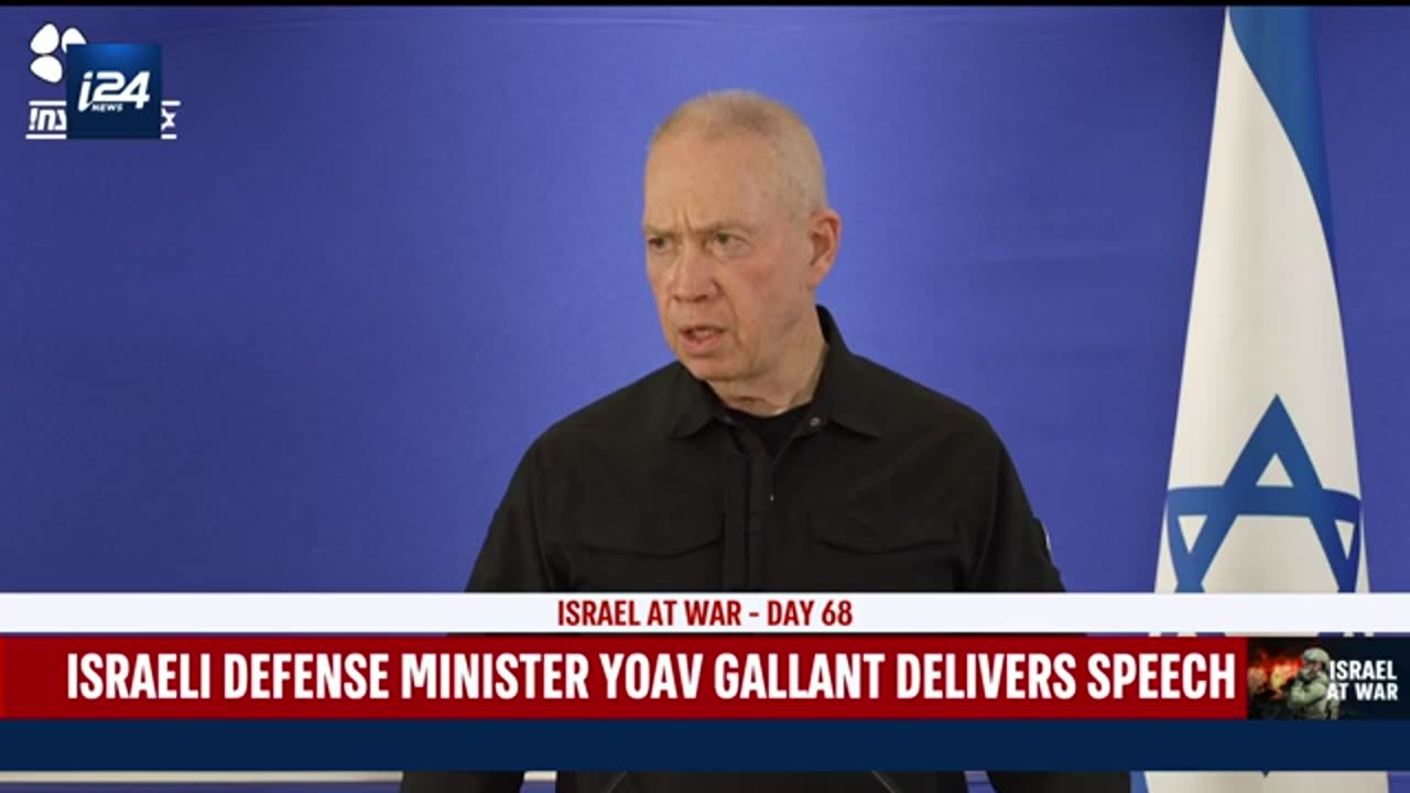 WATCH:Defense minister yoav gallant delivers statement after nind soldiers were killed in battle