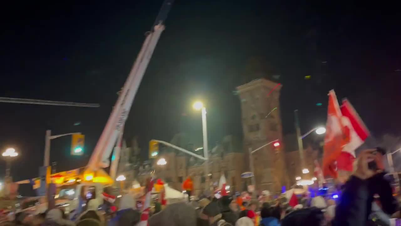 Ottawa Freedom Convoy - Fireworks