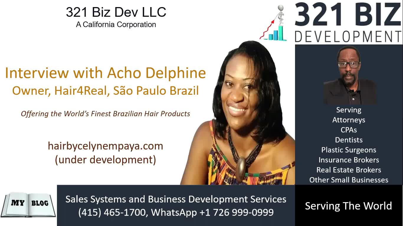 Interview with Acho Delphine, Hair4Real, Sao Paulo Brazilian Hair Business Owner