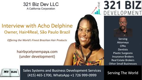 Interview with Acho Delphine, Hair4Real, Sao Paulo Brazilian Hair Business Owner