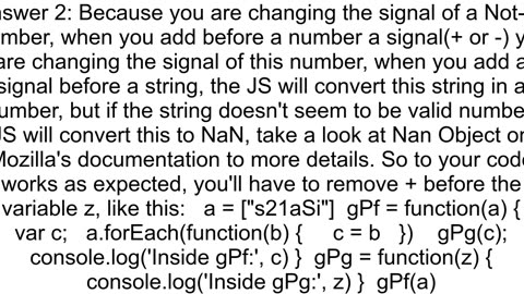 javascript variable shows as NaN when passed to a function