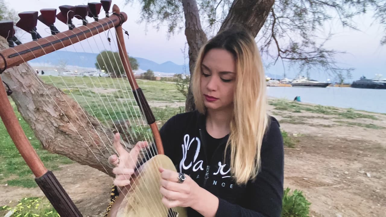 Lyre Improvisation in a beautiful Greek afternoon seascape | Anthi Bozoviti