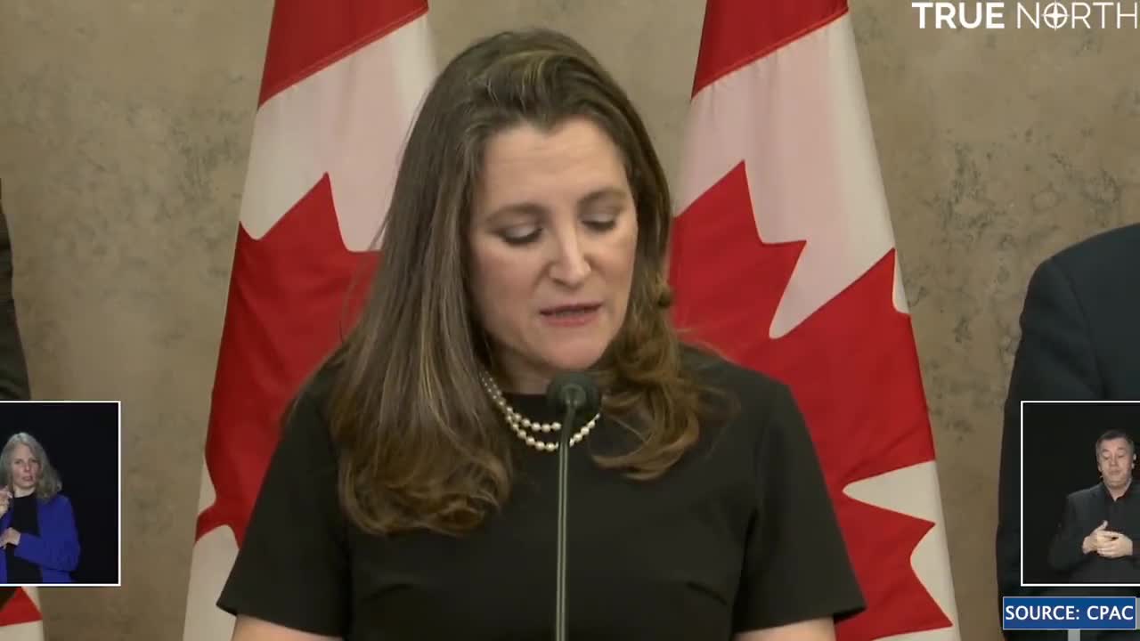 Chrystia Freeland confirms police-state action in progress