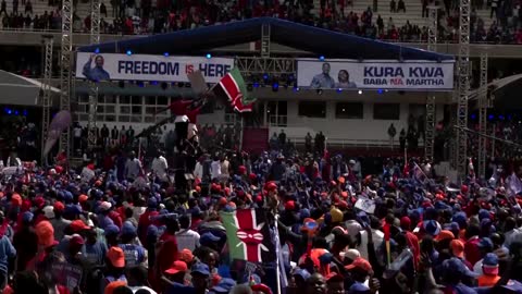 Rivals for Kenya's presidency hold final rallies before vote