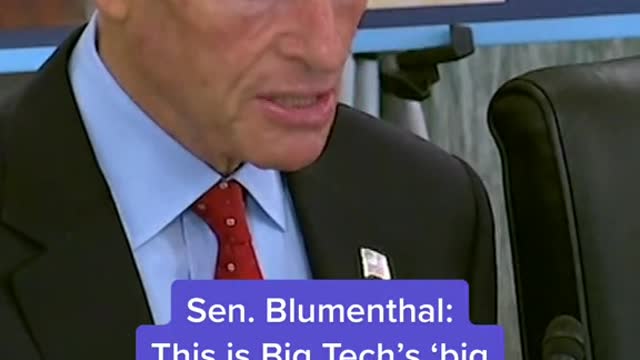 Sen. Blumenthal:This is Big Tech's 'big tobacco moment'