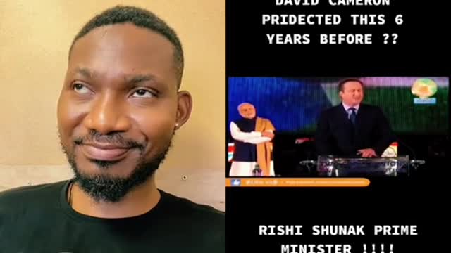 So Rishi Sunak was predicted to be Prime Minister by David Cameron