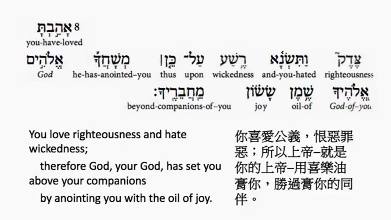 psalm 45 in hebrew _ salmo 45 en hebreo