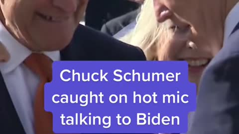 Chuck Schumer caught on hot mic talking to Biden