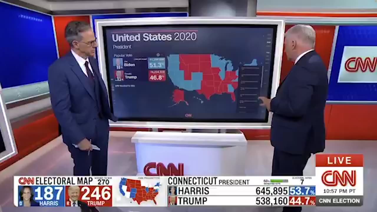 Jake Tapper STUNNED by Map showing Kamala Failed to outperform Biden in a single county