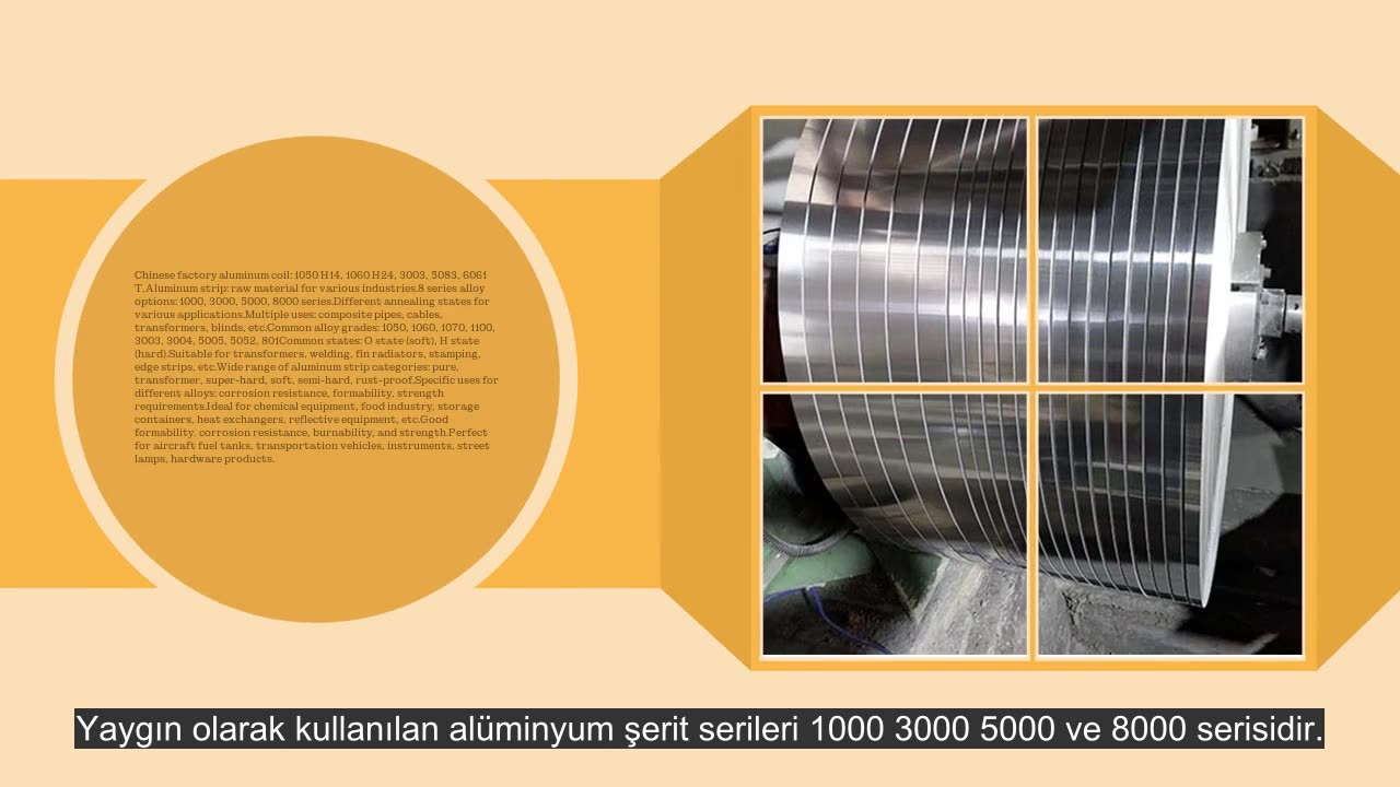 Chinese factory aluminum coil 1050 H14 1060 H24 3003 5083 6061 T6 aluminum strip coil