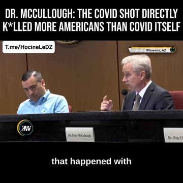 Dr. McCullough: <<540.000 morti da vaccino contro 120.000 morti a causa del virus. La “cura” risulta essere peggiore della malattia>> [in descrizione intera traduzione]