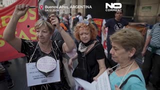 NO COMMENT: Protestas por le fin de la medicación gratuita para los pensionistas argentinos