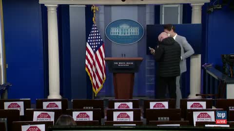 Capacity may be "temporarily limited" in the White House briefing room, but...