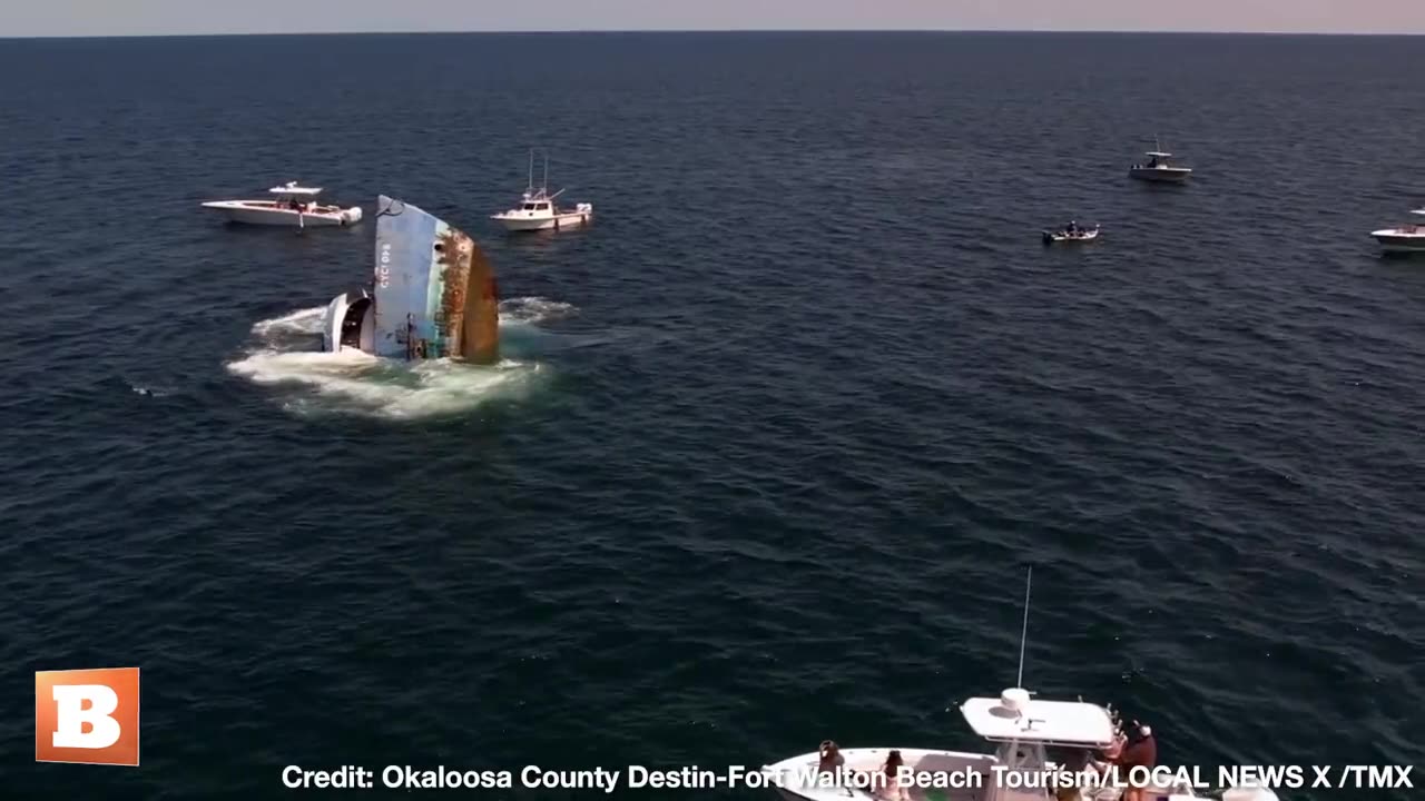 Officials from Okaloosa County intentionally sank a ship to create an artificial reef and contribute