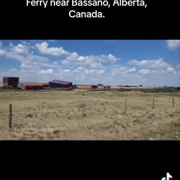 Train derailment in Bassano Alberta