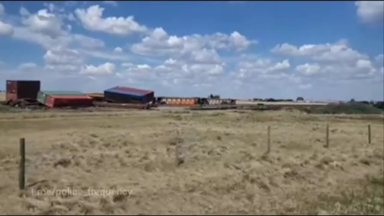 Train derailment in Bassano Alberta