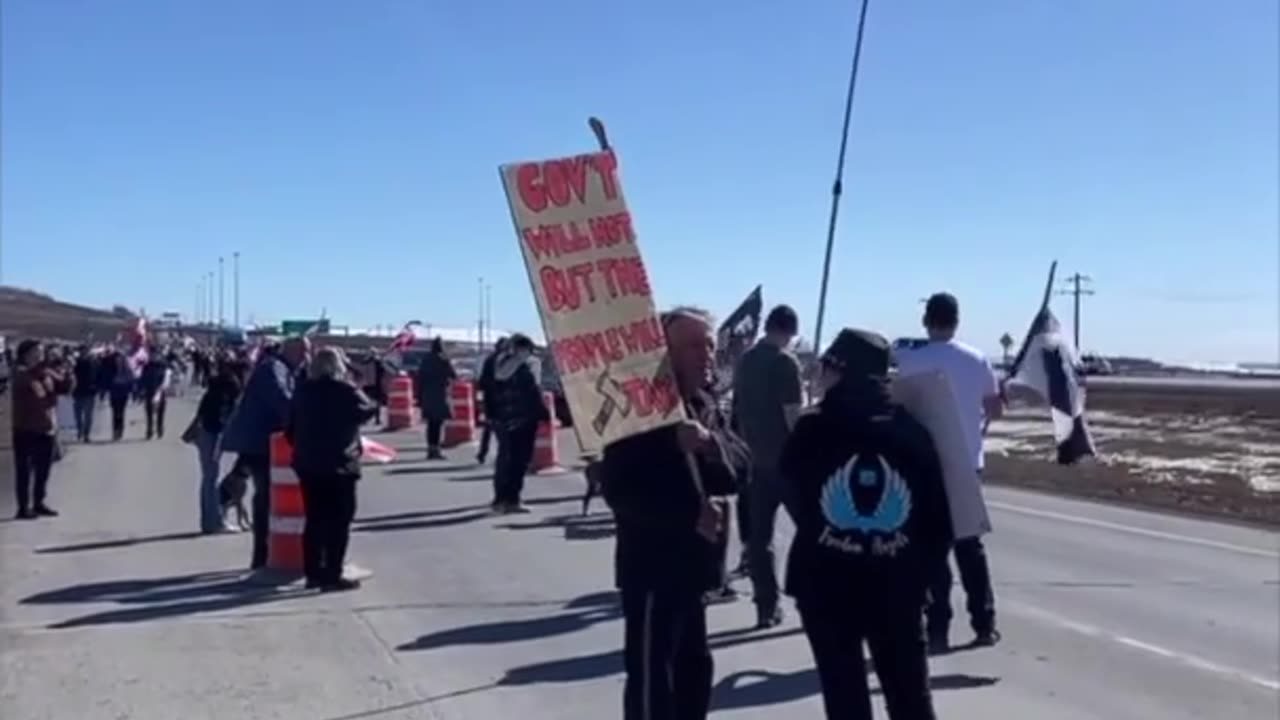 240401 Carbon Tax Protest - Hwy 1 & 22, West of Calgary