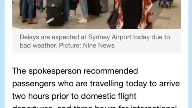 Flight delays, disruptions at Sydney Airport due to weather